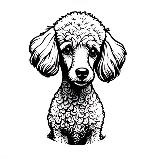 a poodle tattoo design idea