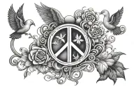 i would like a tattoo to express my love of God and peace. make it no words just a symbol or drawing. something i really tattoo design idea