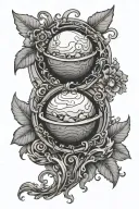 venus planet and soil element tattoo design idea