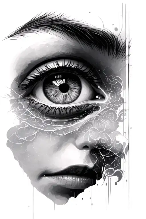 world, brain, eyes,art, visual artist  tattoo design idea