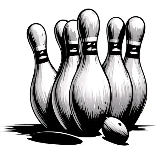 Bowling Pin tattoo design idea