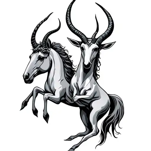 Sagittarius And Capricorn tattoo design idea