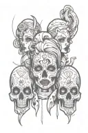 pinup dolls southern style tattoo design idea