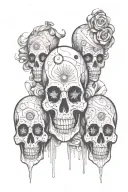 pinup dolls southern style tattoo design idea