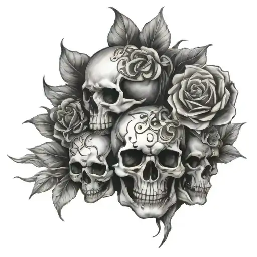 magic and depression and healing on the inside no skulls tattoo design idea