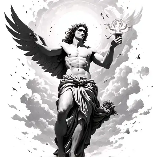 Icuras from Greek mythology falling from the sky  tattoo design idea