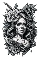 gluttony, lust, pride, greed tattoo design idea