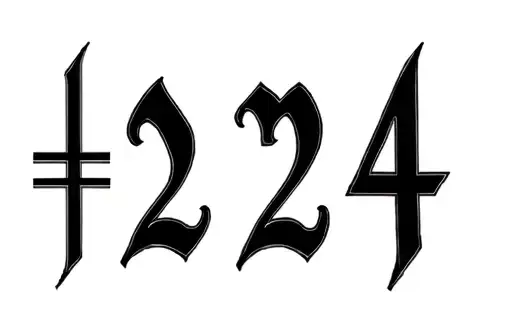 "#224" tattoo design idea