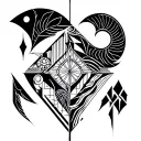 Sagittarius, Pisces and Taurus tattoo design idea