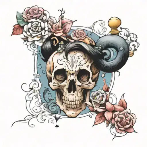 Disney and human anatomy tattoo design idea