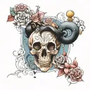 Disney and human anatomy tattoo design idea