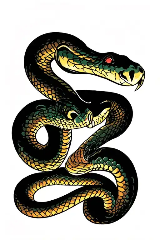 snake , mask clown face tattoo design idea