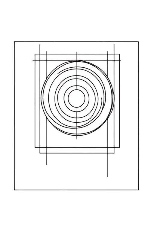 circular squares lines tattoo design inspired tattoo design idea