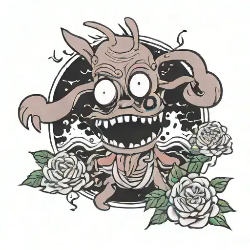 courage the cowardly dog tattoo design idea