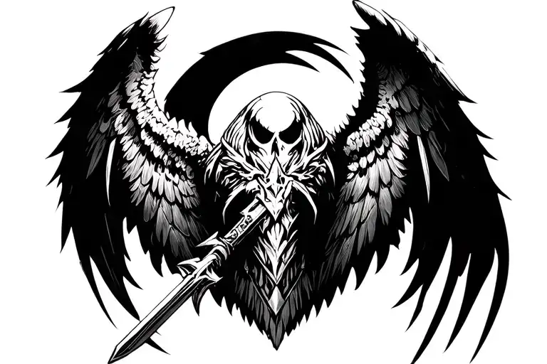 Warhammer 40k Dark Angels tattoo design idea