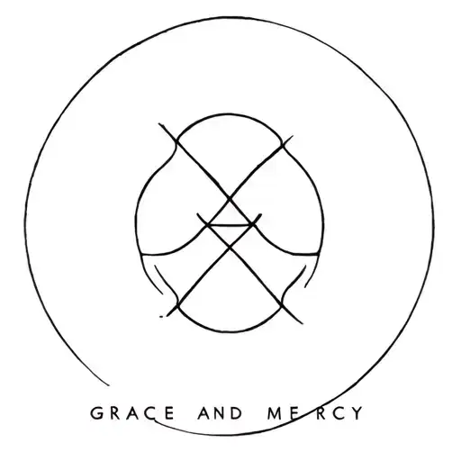 grace and mercy symbol tattoo design idea
