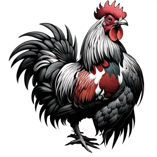 fighting roosters  tattoo design idea