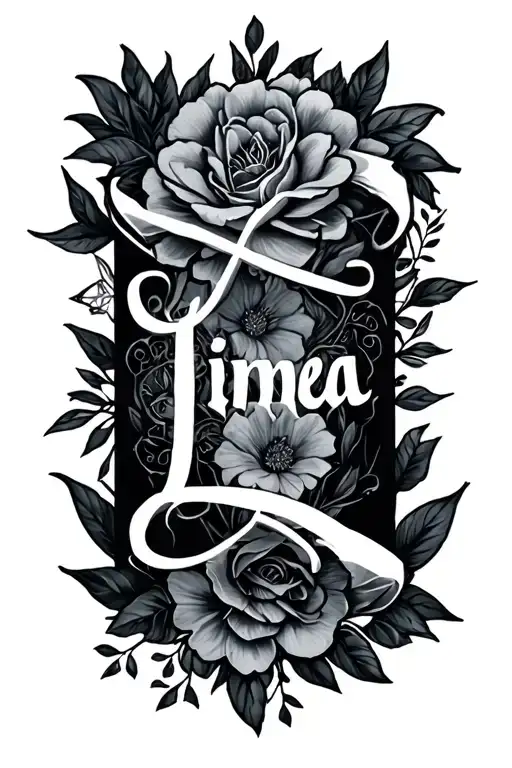 "Linnea " name written tattoo design idea