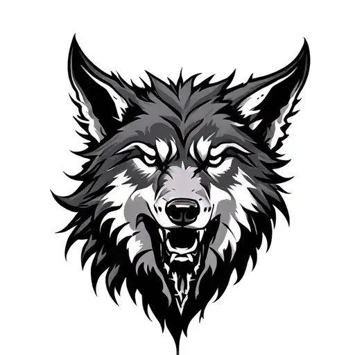 fenrir wolf viking style tattoo tattoo design idea