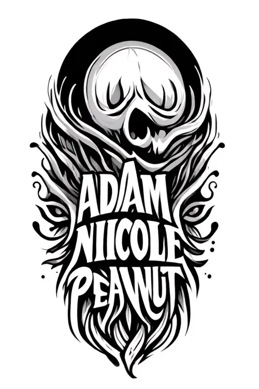 "Adam Nicole Peanut" tribal design tattoo design idea