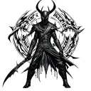 noob saibot dark mortal kombat  whit oz tattoo design idea