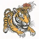 tiger thai tattoo design idea