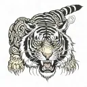 tiger thai tattoo design idea