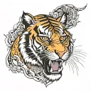 tiger thai tattoo design idea