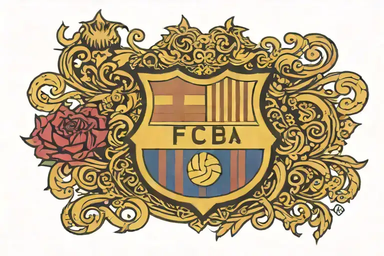 fc barcelona logo arm band tattoo tattoo design idea
