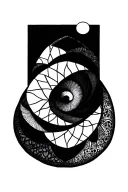 geometric mandala that requires no line work  tattoo design idea