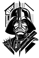 Anakin skywalker and Darth vader samurai warrior tattoo design idea