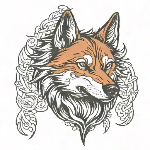 wolf 🐺 dog underdog emerging tattoo design idea