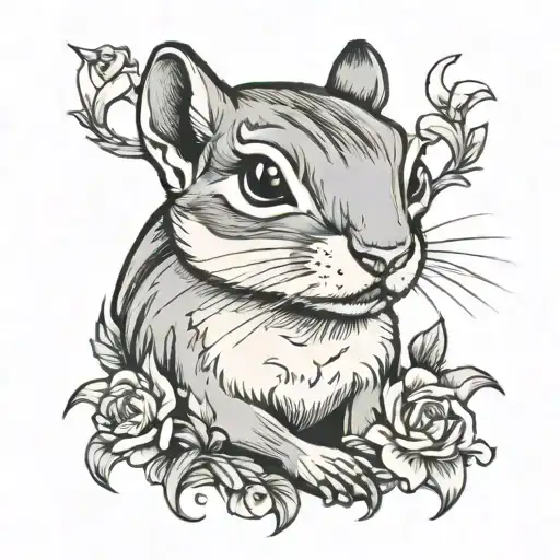 a  chipmunk boxer tattoo design idea