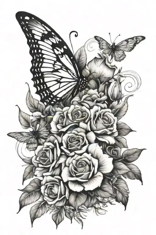 honour loved ones who have died but without words tattoo design idea