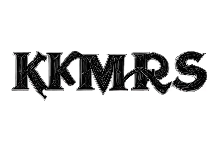 "KKMrs" elegant handwriting tattoo design idea