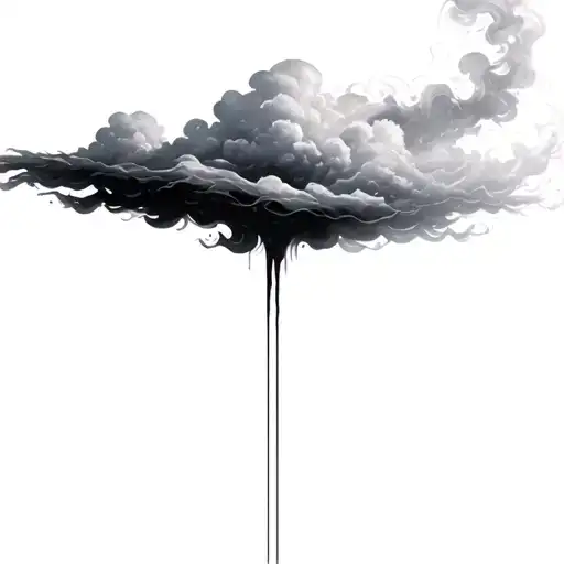 Coverup Clouds and Smoke tattoo design idea