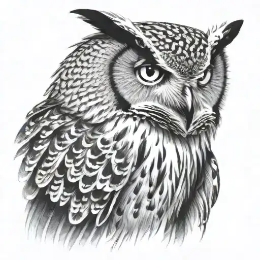 Eagle Owl tattoo design idea