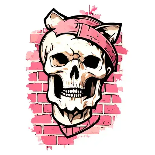 brick wall texture tattoo design idea