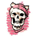 brick wall texture tattoo design idea