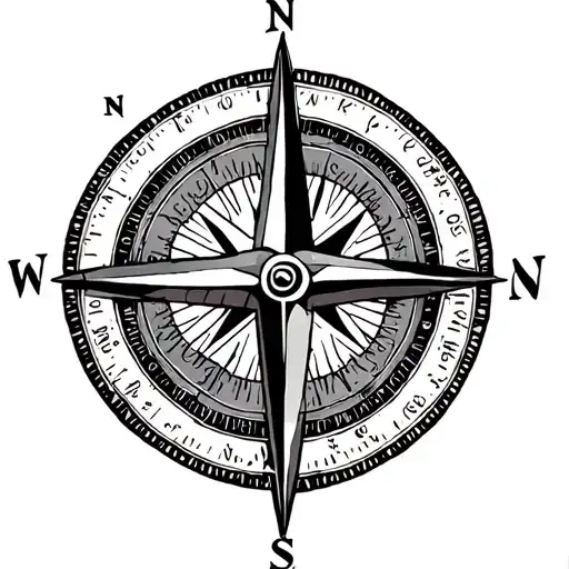 🧭 IntentionalityMatthew 6:33 – “Seek first”➝ Minimal compass➝ Kingdom cross replacing true north tattoo design idea