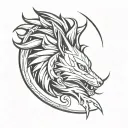 Naruto sun, Sasuke half moon, and nine tails combined black and white tattoo for men forearm  tattoo design idea