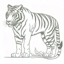 Tiger full body tattoo design idea