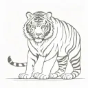 Tiger full body tattoo design idea
