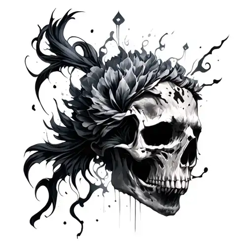 chaos and order tattoo design idea