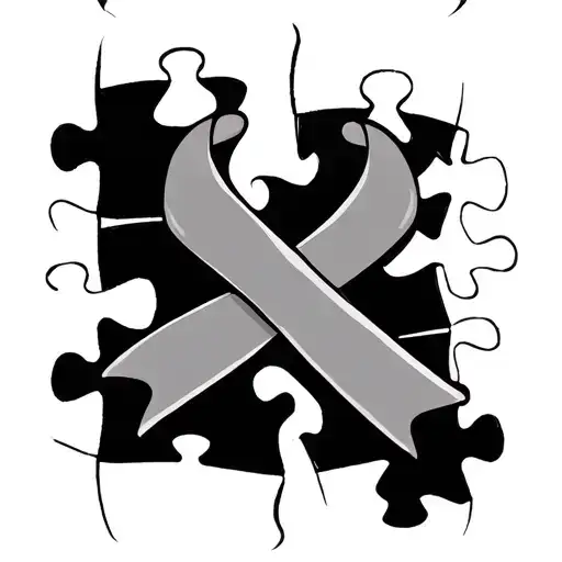 Autism Awareness puzzles tattoo design idea
