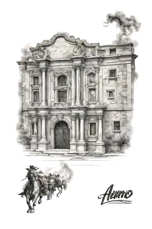 the Alamo  tattoo design idea