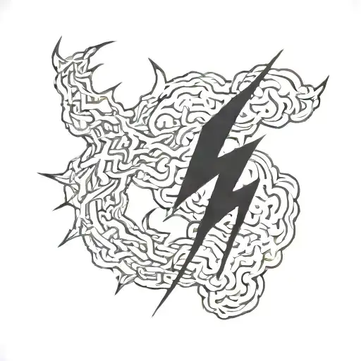 lightning bolt tattoo design idea