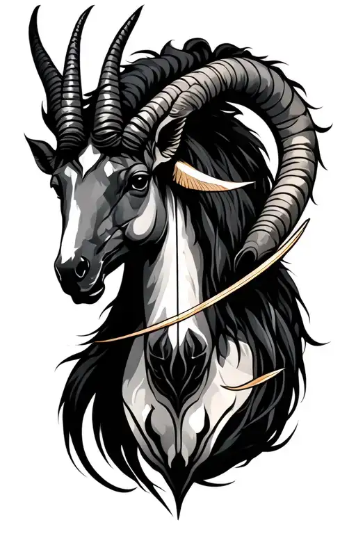 Sagittarius And Capricorn tattoo design idea
