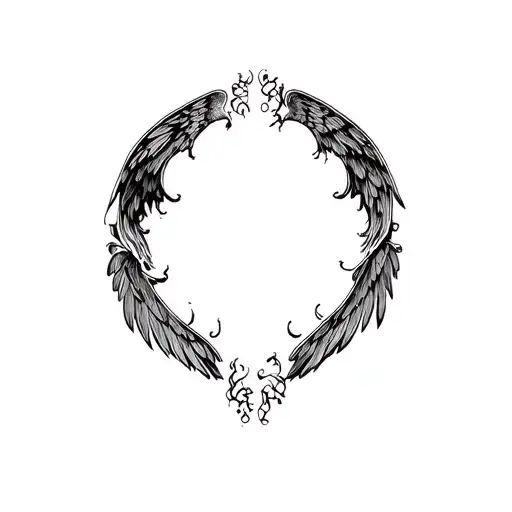 Aquarius male angel tattoo design idea