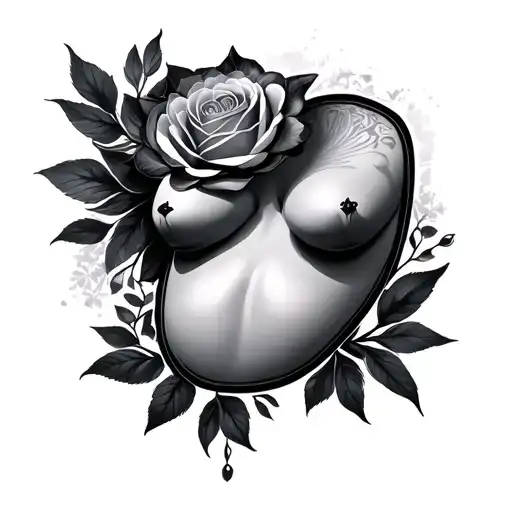 Breast tattoo design idea